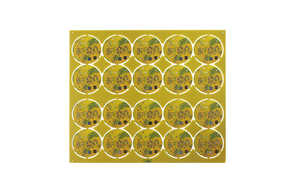 2-lagige gelbe Leiterplatte mit 1oz fertiger Kupferdicke
